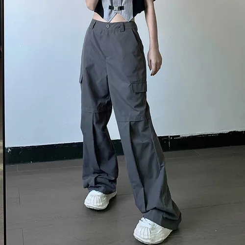 Vista 3 de high Waist Blues Tops Trousers Cotton Fashion Dresses Summer Coat Jeans Women Denim Korean Casual Pants Black