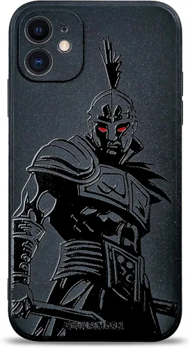 Vista 89 de SIMPLYMDRN Funda delgada para iPhone 12 Pro Max, diseño de guerrero, funda genial para hombres, funda de soldado de combate, delgada y flexible