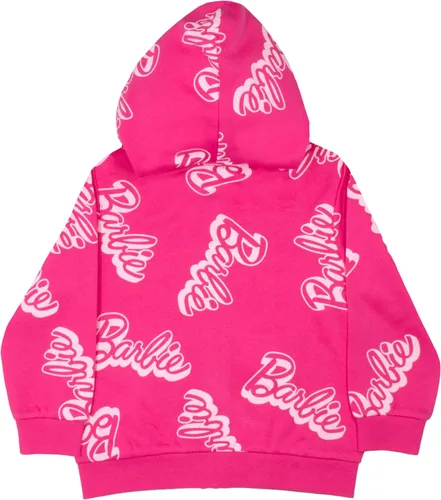 Vista 2 de Barbie Sudadera con capucha y cremallera para niñas con logotipo cursivo