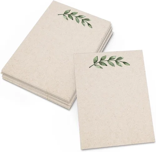 Vista 7 de 321Done Tarjetas verdes en blanco, papel kraft de 4 x 6, juego de 50 – fabricadas en los Estados Unidos, cartulina gruesa, ideal para saludos