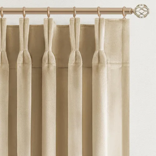 Vista 18 de Cortinas opacas de terciopelo gris pardo de 96 pulgadas de largo, para sala de estar y dormitorio, modernas, elegantes y de lujo, bloqueo de luz