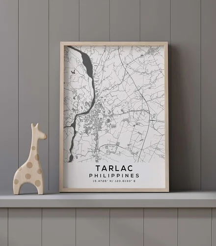 Vista 9 de Mapa de Tarlac, Filipinas, Light 2 (12x16)