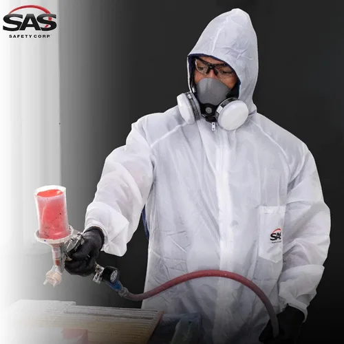 Vista 7 de SAS Safety Corp Overol SAS Moonsuit de Nylon y Algodón Overol de Trabajo Lavable a Máquina con Capucha Completa, Cremallera Frontal Completa