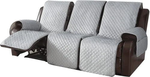 Vista 16 de Fundas de terciopelo reclinables antideslizantes, impermeables, grandes para sillas reclinables, para sillas de cuero, funda de sofá reclinable