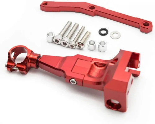 Vista 6 de FXCNC Racing motocicleta CNC amortiguador de dirección estabilizador búfer kit de montaje compatible con MT-09 MT09 FZ09 FZ-09 (no Tracer)