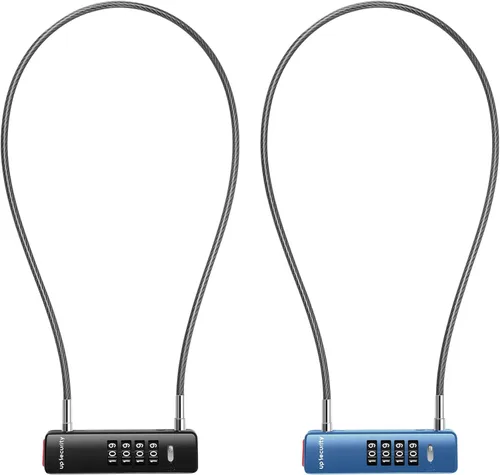 Vista 12 de Combinación de cable de bloqueo de bicicleta, cerradura combinada en U con código, para puerta de valla al aire libre, bicicleta para niños