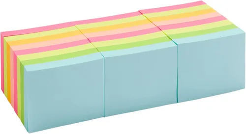 Vista 5 de Amazon Basics Notas adhesivas mini rectangulares, 1.5x2 pulgadas, almohadillas autoadhesivas de colores brillantes, fáciles de usar para el hogar