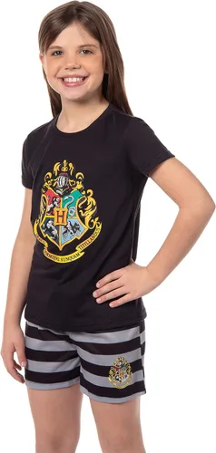Vista 6 de Harry Potter Wizarding World Hogwarts Crest - Conjunto de pijama con pantalones cortos para niña