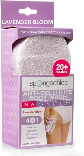 Vista 8 de Spongeables Jabón Corporal Anticelulítico en una Esponja de Más de 20 Lavados, Aloe Fresco, 1 Unidad Verde aloe