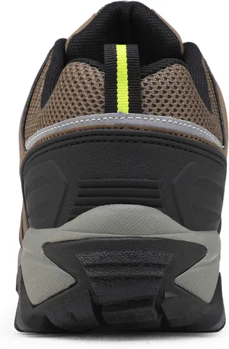 Vista 4 de NORTIV 8 Zapatos de senderismo impermeables para hombre, caña baja, ligeros, para senderismo, campamento, senderismo, senderismo, senderismo