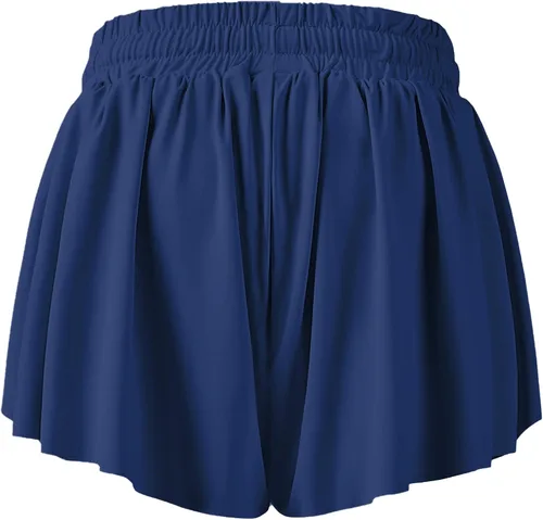 Vista 8 de Pantalones cortos fluidos de mariposa para niñas, pantalones cortos deportivos para niños pequeños, faldas de tenis 2 en 1, pantalones cortos
