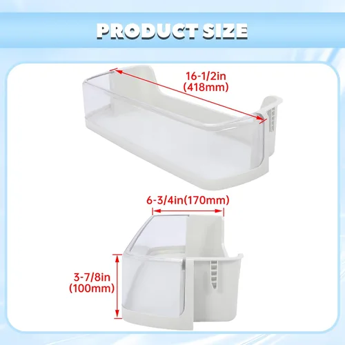 Vista 6 de HECASA DA97-08348A RS25H5111BC RS25H5111SR Estante para puerta de refrigerador compatible con refrigerador Samsung AP4578465 DA63-05215A 2051360 1