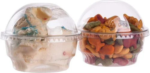 Vista 5 de Golden Apple, 9 oz-30ct plástico transparente Sundae tazas sin tapas. Cuencos desechables para postre, postre congelado