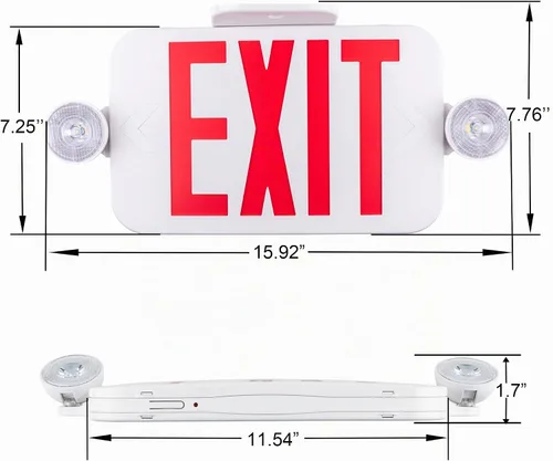 Vista 8 de LIT-PaTH Señal de salida con luz de emergencia, batería de respaldo, 1 paquete