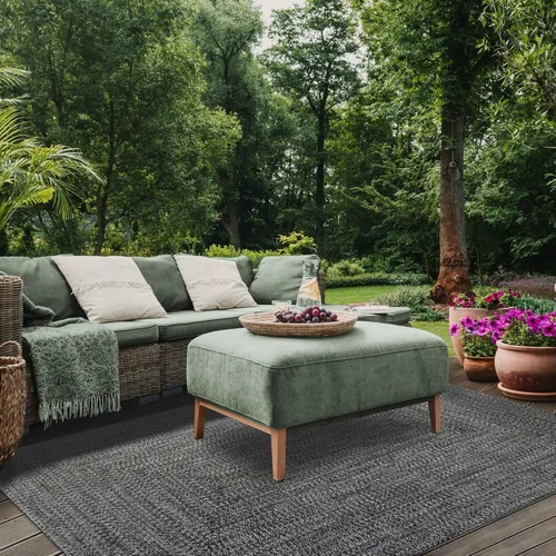 Vista 51 de Superior Alfombra de área grande para interiores y exteriores, reversible, trenzada, decoración del piso del hogar para sala de estar, cocina