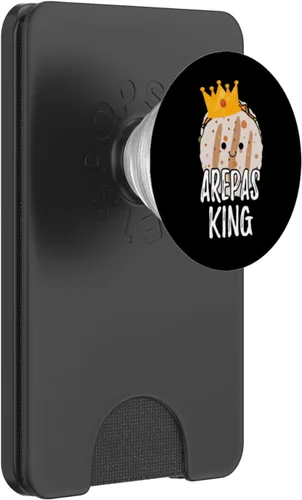 Vista 7 de Arepas King Venezolano Comida Tradicional Divertido Fabricante de Arepas PopSockets Adhesivo PopGrip