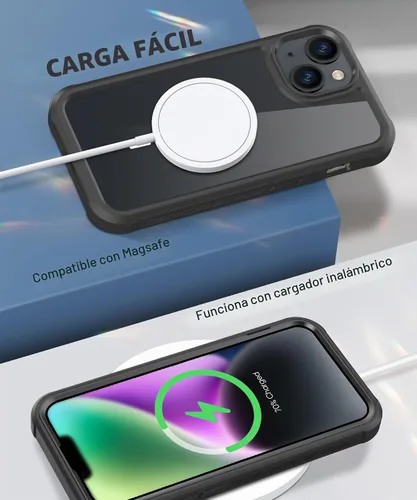 Vista 5 de Compatible con iPhone 14 Plus Funda, Protector de Pantalla Integrado, con Protector de Lente de Cámara, [Compatible con MagSafe] Funda de Cuerpo