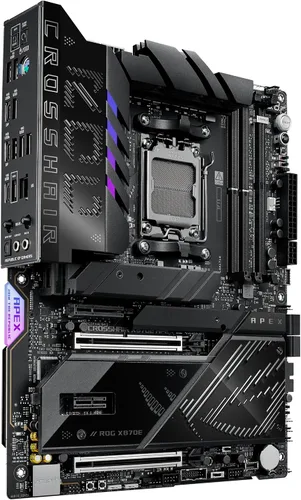 Vista 4 de ASUS ROG Crosshair X870E APEX AMD X870E AM5 ATX Placa Base, AI Avanzado Listo para PC, 18+2+2 Etapas, DDR5, Ventilador de Memoria ROG, Tarjeta ROG
