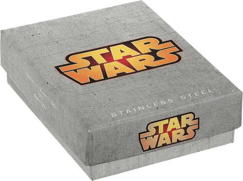 Vista 3 de Star Wars Jewelry Collar con colgante de acero inoxidable con símbolo imperial para hombre, 24 pulgadas, negro, talla única, (SWISPNK02), Acero