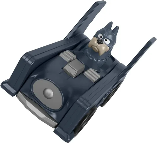 Vista 2 de Fisher-Price - Vehículos de superhéroes de metal fundido a presión inspirados en la película DC League of Superpets - Batdog Ace en Batmobile