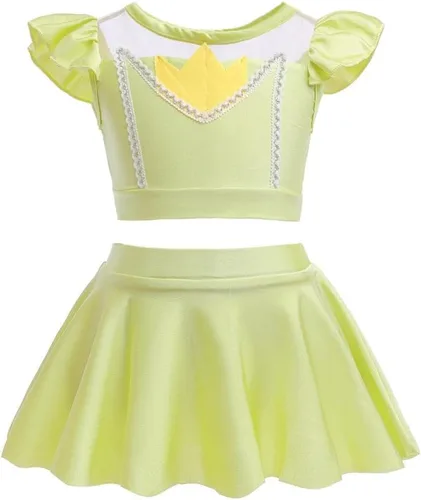 Vista 6 de Dressy Daisy Traje de baño de 2 piezas para niñas, princesa, traje de baño de natación con falda Estilo b