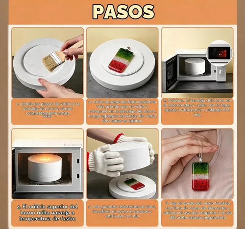Vista 5 de Horno de microondas Love Charm para fusión de vidrio y fabricación de joyas