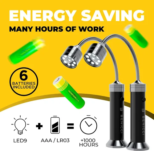 Vista 7 de Juego de 2 luces LED flexibles para parrilla, la luz perfecta para accesorios de parrilla con base magnética de 360 grados y cuello de cisne