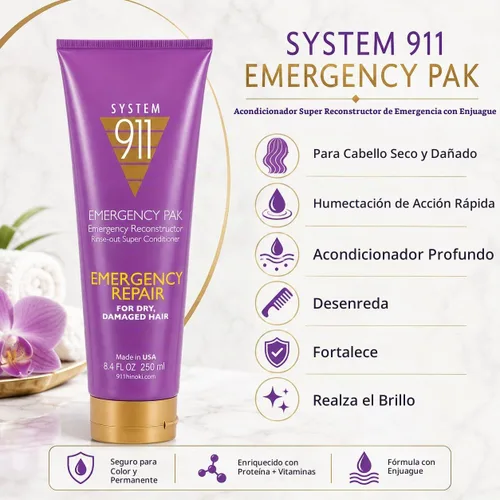 Vista 5 de HAYASHI System 911 Repair Shampoo & Emergency Pak Set