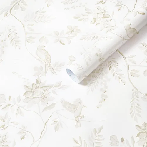 Vista 9 de Dimoon Papel tapiz floral de 78.7 x 16.1 pulgadas, papel de contacto negro grueso, papel tapiz grueso, papel tapiz delicado impermeable, hoja verde