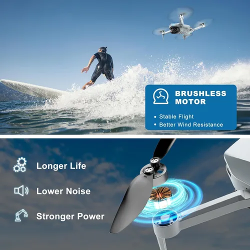 Vista 5 de Drone 2K con cámara para adultos y principiantes, mini dron con 2