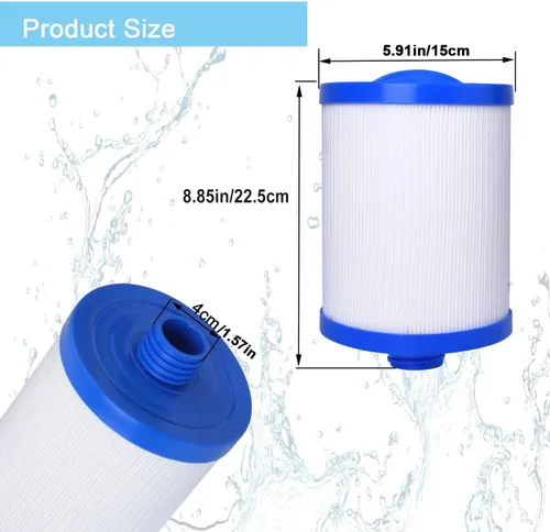 Vista 3 de Ketofa Cartuchos de repuesto para filtros de spa compatibles con Unicel 6CH-940 Filbur, para Pleatco PWW50P3, 45 pies cuadrados de carga superior