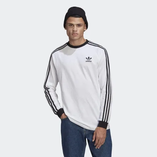 Vista 5 de adidas Originals Camiseta de manga larga con 3 rayas para hombre