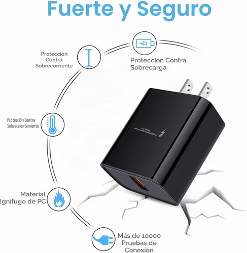 Vista 4 de Enchufe del cargador USB,Carga rápida 3.0 Bloque de carga rápida Caja del cubo del cargador de pared for Samsung Galaxy S26 S25 S24 S23 A17 A16