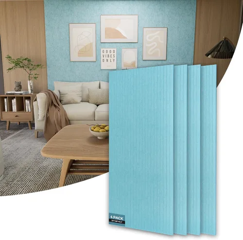 Vista 13 de AKUMAX Paneles Acústicos de Pared Paquete de 4, Paneles Acústicos de 32 pies Absorción de Sonido, Paneles de Sonido Decorativos para Estudio en Casa