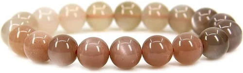 Vista 31 de Amandastone Pulsera elástica de cuentas redondas de 0.394 in con piedras preciosas naturales de 7 pulgadas Bloodstone africano