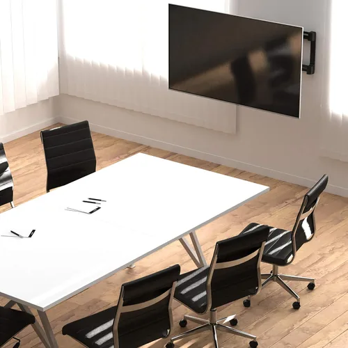 Vista 3 de Amazon Basics Soporte de TV articulado de movimiento completo de doble brazo resistente para televisores de 37" a 80" de hasta 132 libras