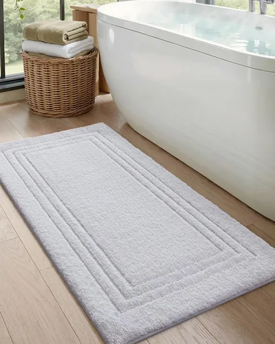 Vista 9 de DEXI Tapetes de baño, 32 x 20 pulgadas, antideslizantes, lavables, absorbentes, de secado rápido, para ducha y fregadero, color beige