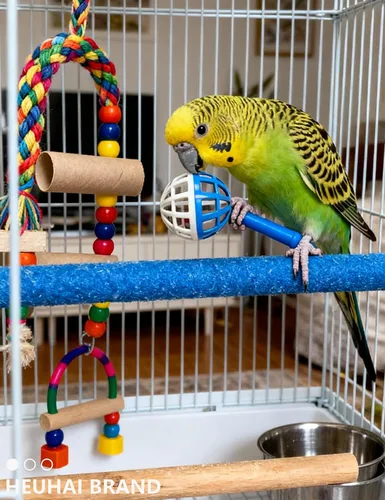 Vista 4 de Paquete de 22 bolas de ratán para mascotas, juguetes para pájaros pequeños