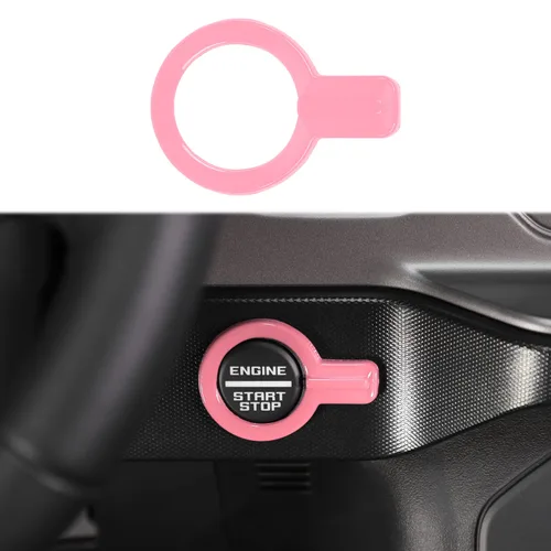 Vista 9 de Linskip Anillo de botón de arranque compatible con Ford Bronco 2021-2025, cubierta del botón de arranque del motor para accesorios interiores Bronco