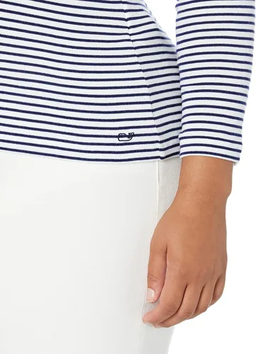 Vista 3 de vineyard vines Camiseta simple de cuello bote para mujer