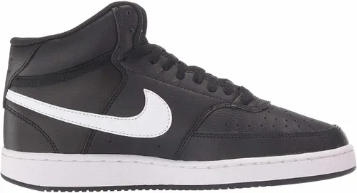 Vista 3 de Nike Tenis Court Vision Mid para mujer, NegroBlanco, 7