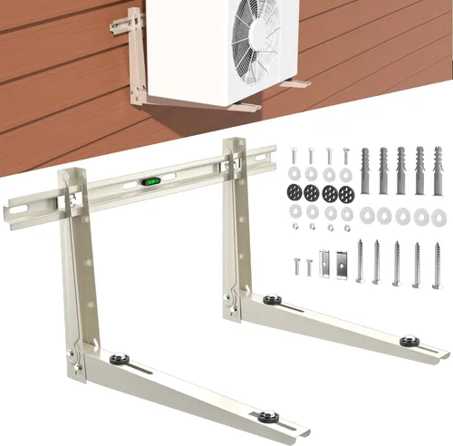Vista 8 de Soporte de montaje en pared para minisplit dividido, soporte de pared resistente para sistemas de bomba de calor de aire acondicionado de 7000 Btu a