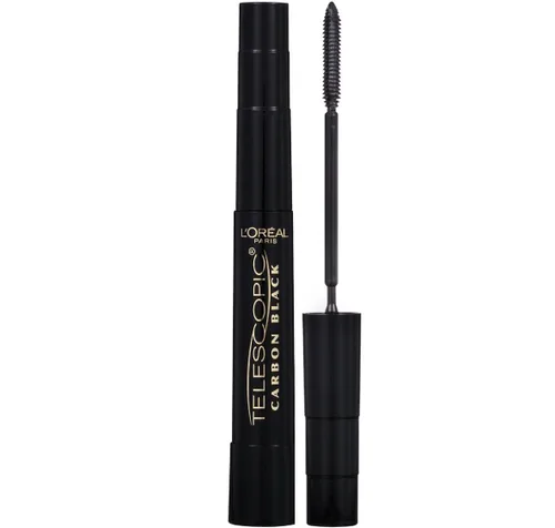 Vista 10 de L'Oreal Paris Makeup Telescopic Original Alargamiento, máscara separadora de pestañas con cepillo de doble precisión, lavable, negro, 0.27 onzas