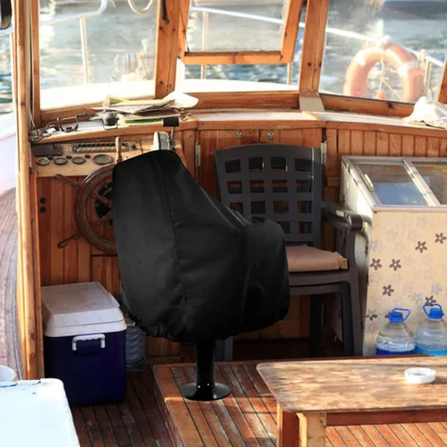 Vista 4 de Toddmomy Funda de asiento de capitán, fundas de asiento de barco, funda de silla plegable, fundas resistentes, cubierta de asiento de yate, funda
