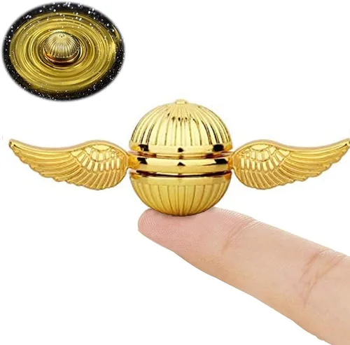 Vista 6 de Umnodobn Fidget Spinner de Mano de Latón para Niños y Adultos, Juguetes Giratorios de Dedo de Metal para Aliviar la Ansiedad, Reducir