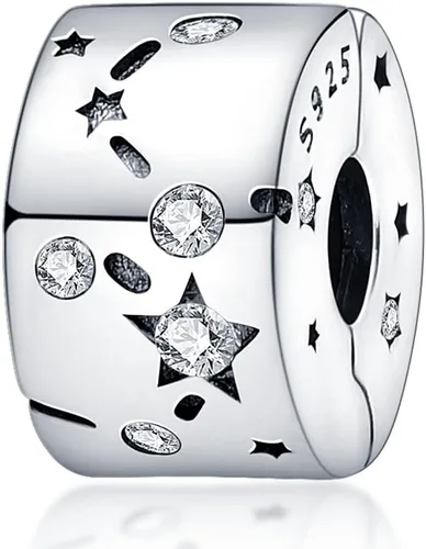 Vista 13 de Dijes de plata de ley 925 para pulseras, collares, colgante con circonitas cúbicas 5A dije charm para mujeres joyería DIY