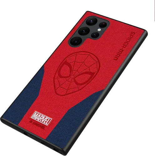 Vista 7 de IRON SPIDER Funda para Galaxy S24 Ultra 5G, con personaje de superhéroe, compatible con Samsung S24 Ultra, color rojo y azul