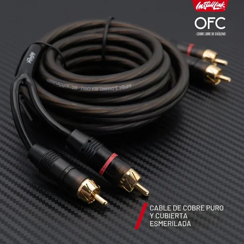 Vista 9 de Install Link Cable de audio RCA (12 pies) de 2 machos, subwoofer y estéreo Gris (Frosted Grey)