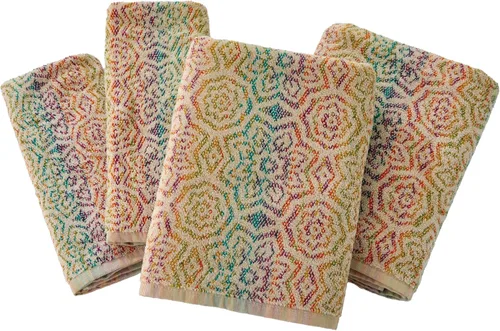 Vista 2 de SKL Home Rhapsody - Juego de 2 toallas de baño, 2 toallas de mano, multicolor