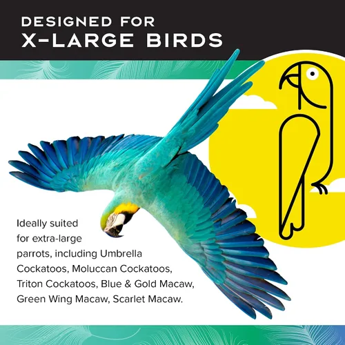Vista 6 de Featherland Paradise Knots N Blocks - Juguete para pájaros, para loros, cacatúas, guacamayos, pájaros muy grandes y picos grandes